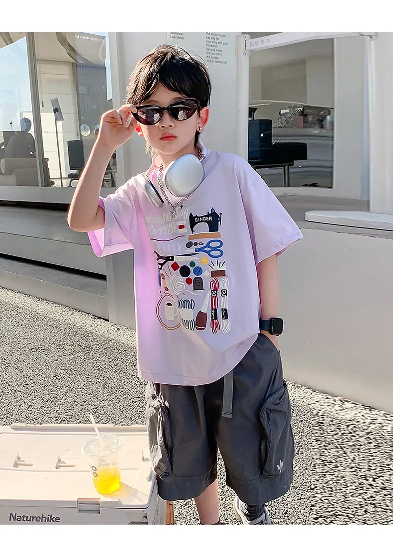 Trendy Boys Summer T-Shirt Cartoon Print Loose Fit — feature 20