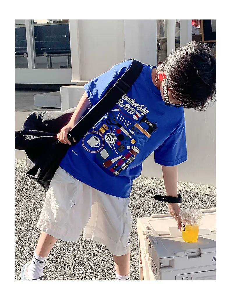 Trendy Boys Summer T-Shirt Cartoon Print Loose Fit — feature 25