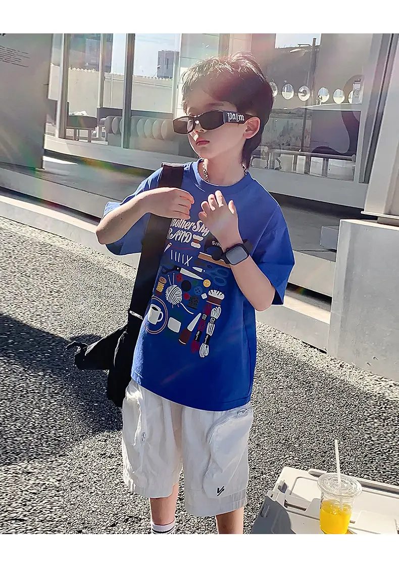 Trendy Boys Summer T-Shirt Cartoon Print Loose Fit — feature 27