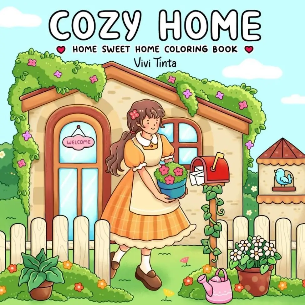 Little Cuddles Adult and Teen Coloring Book Cute Animal Friends Cross Border Coloring Book