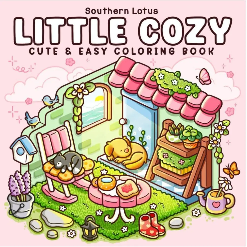 Little Cuddles Adult and Teen Coloring Book Cute Animal Friends Cross Border Coloring Book