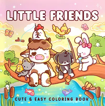Little Cuddles Adult and Teen Coloring Book Cute Animal Friends Cross Border Coloring Book