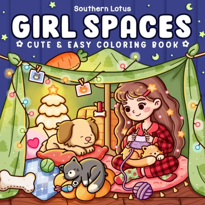 Little Cuddles Adult and Teen Coloring Book Cute Animal Friends Cross Border Coloring Book