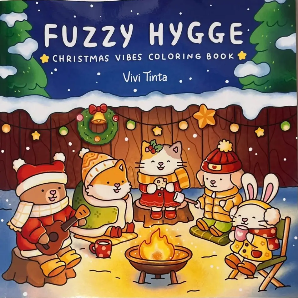 Little Cuddles Adult and Teen Coloring Book Cute Animal Friends Cross Border Coloring Book