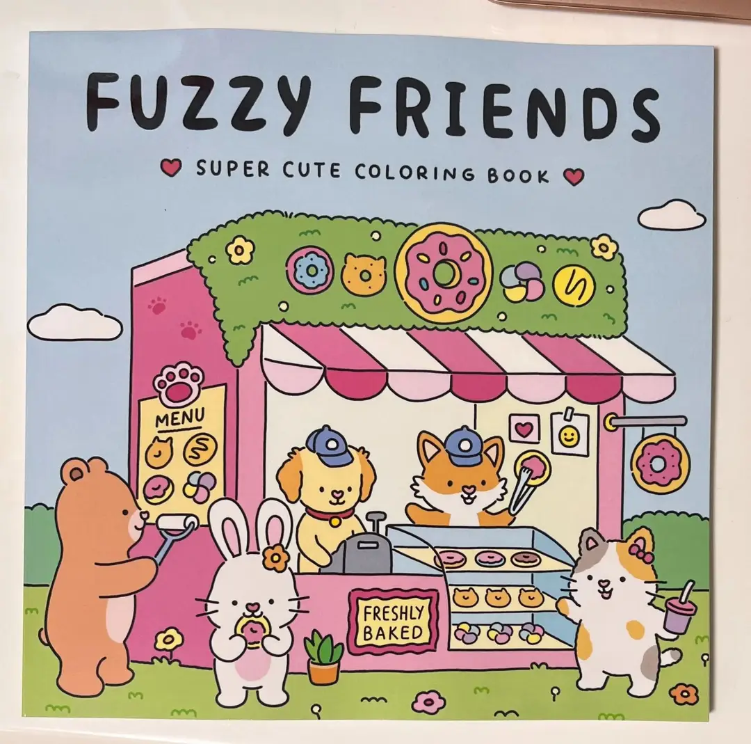 Little Cuddles Adult and Teen Coloring Book Cute Animal Friends Cross Border Coloring Book