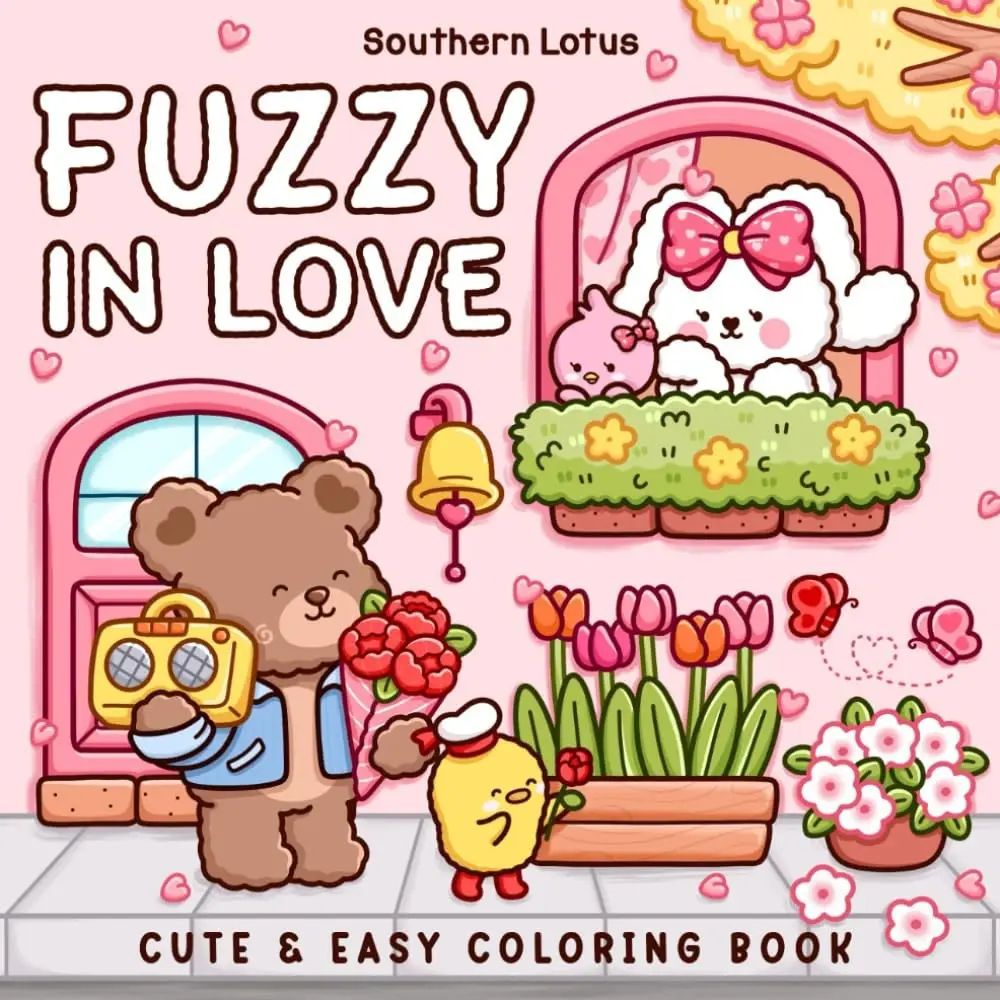 Little Cuddles Adult and Teen Coloring Book Cute Animal Friends Cross Border Coloring Book
