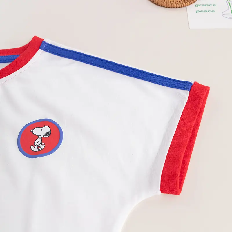 Children's Cotton Shorts Set Red Blue White Medium Small - Image 6