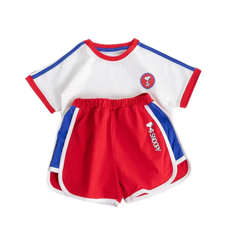Children's Cotton Shorts Set Red Blue White Medium Small - Image 7