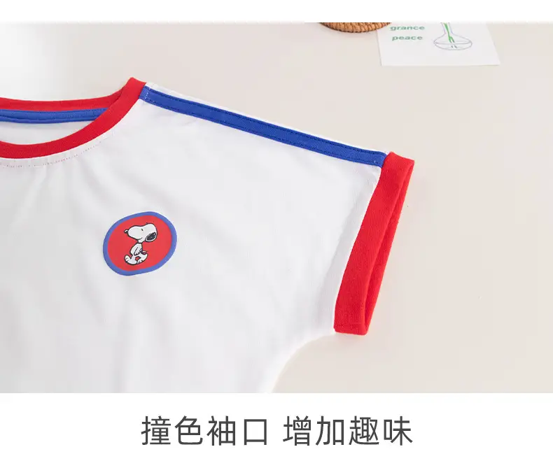 Children's Cotton Shorts Set Red Blue White Medium Small — feature 10