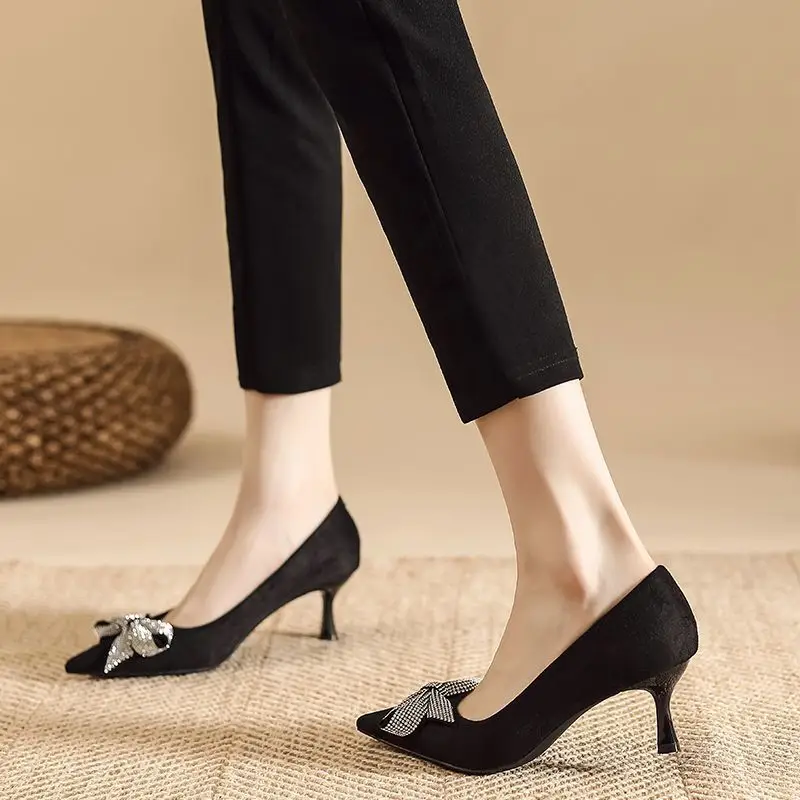 Rhinestone Bow Stiletto Heels Women 2026 - Image 4