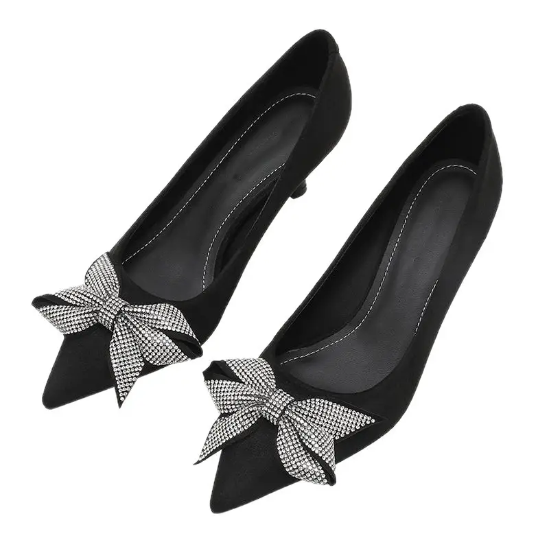 Rhinestone Bow Stiletto Heels Women 2026 - Image 5