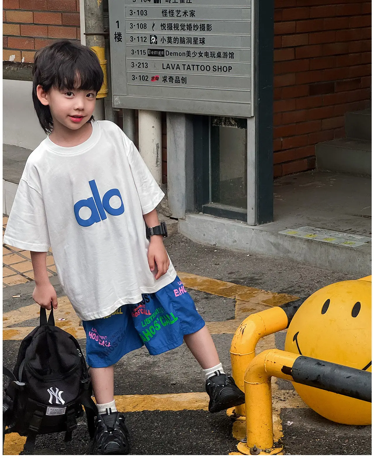 Naughty Rabbit Boys T-Shirt 2025 Foam Print Big Kids — feature 18