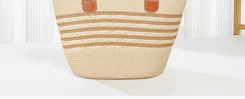 Large Straw Bag for Women Commuter Tote Bag — feature 12