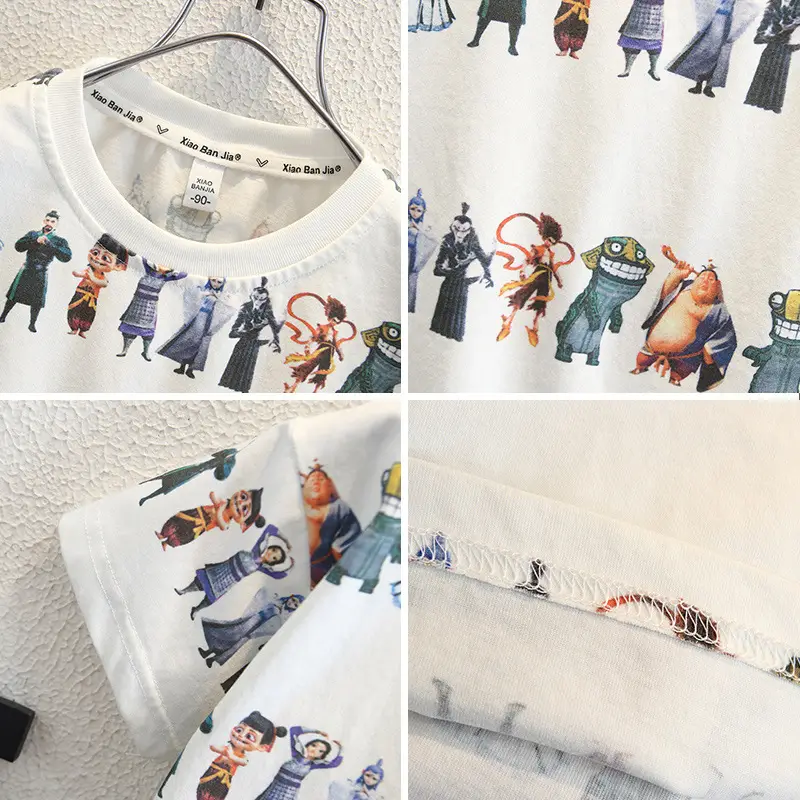 Nezha Kids Cartoon T-Shirt White 2025 - Image 3