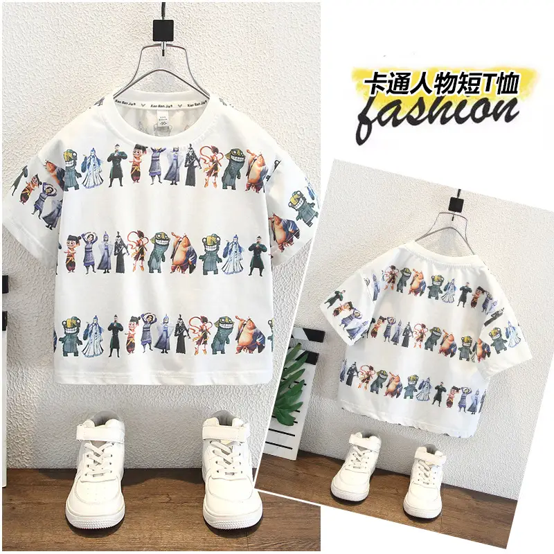 Nezha Kids Cartoon T-Shirt White 2025 - Image 4