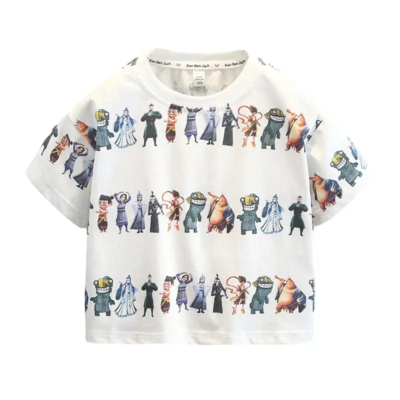 Nezha Kids Cartoon T-Shirt White 2025 - Image 5