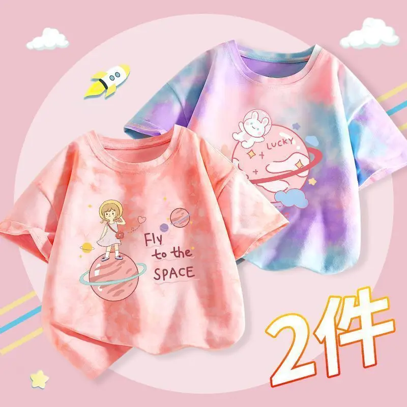 Boys Tie-Dye T-Shirt 2025 Summer Short Sleeve