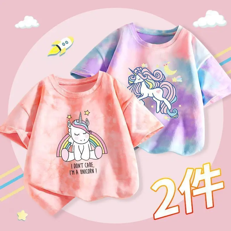 Boys Tie-Dye T-Shirt 2025 Summer Short Sleeve