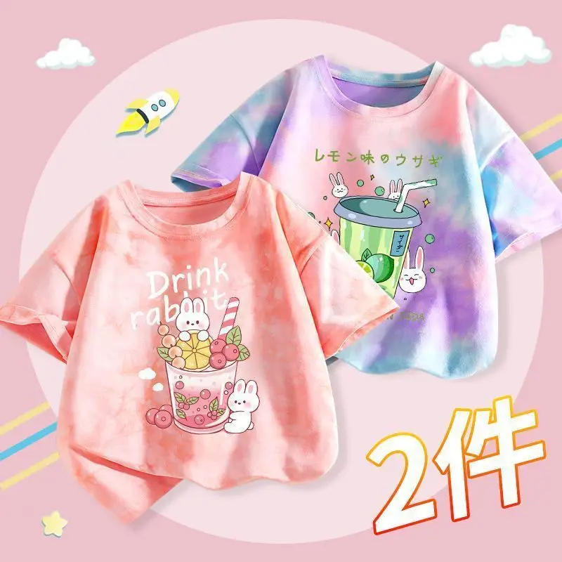 Boys Tie-Dye T-Shirt 2025 Summer Short Sleeve