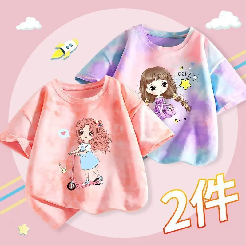 Boys Tie-Dye T-Shirt 2025 Summer Short Sleeve
