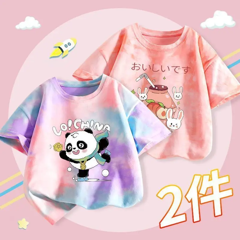 Boys Tie-Dye T-Shirt 2025 Summer Short Sleeve