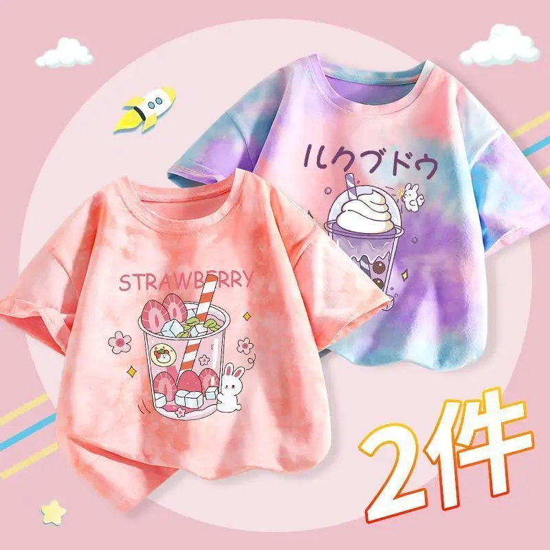 Boys Tie-Dye T-Shirt 2025 Summer Short Sleeve