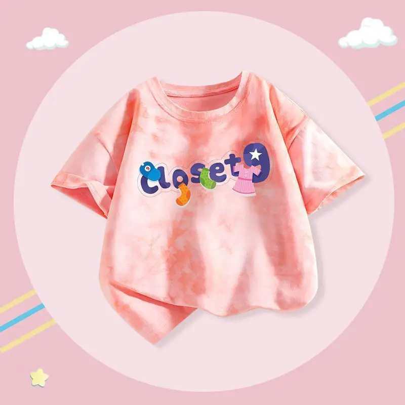 Boys Tie-Dye T-Shirt 2025 Summer Short Sleeve