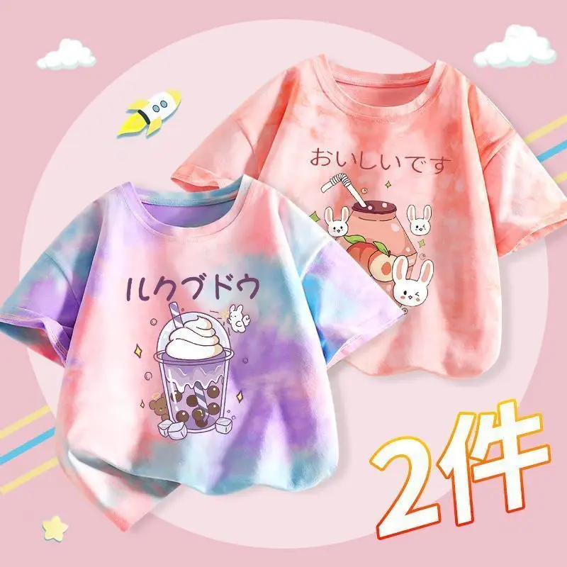 Boys Tie-Dye T-Shirt 2025 Summer Short Sleeve