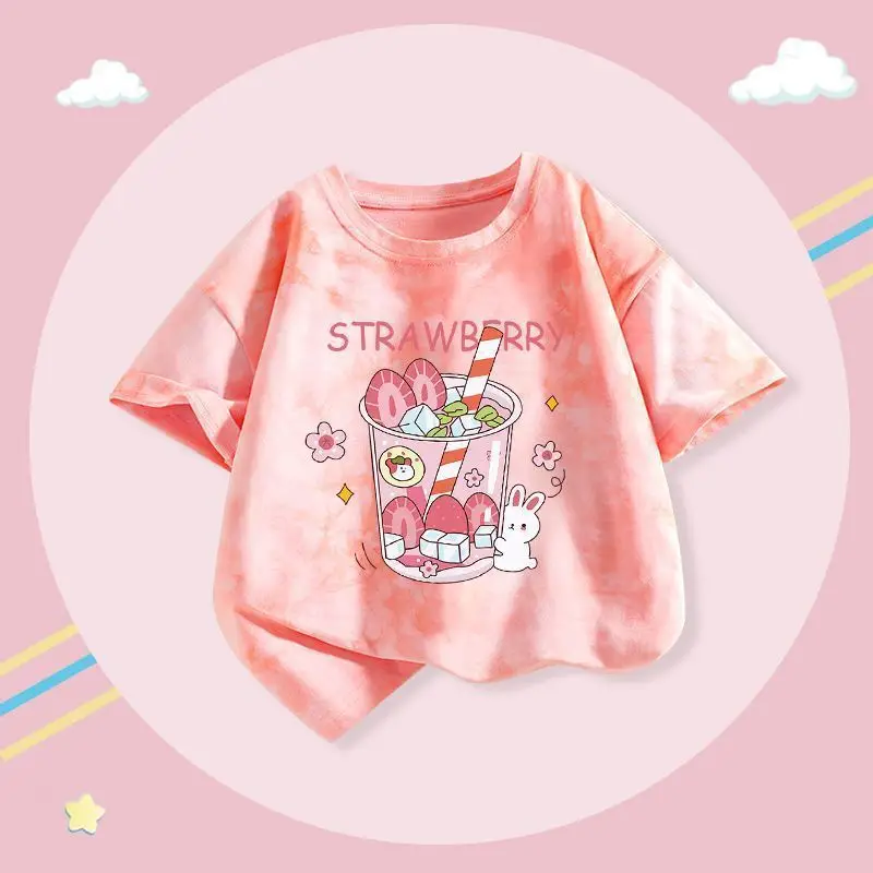 Boys Tie-Dye T-Shirt 2025 Summer Short Sleeve
