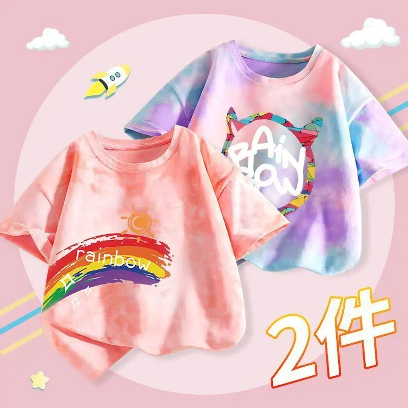 Boys Tie-Dye T-Shirt 2025 Summer Short Sleeve