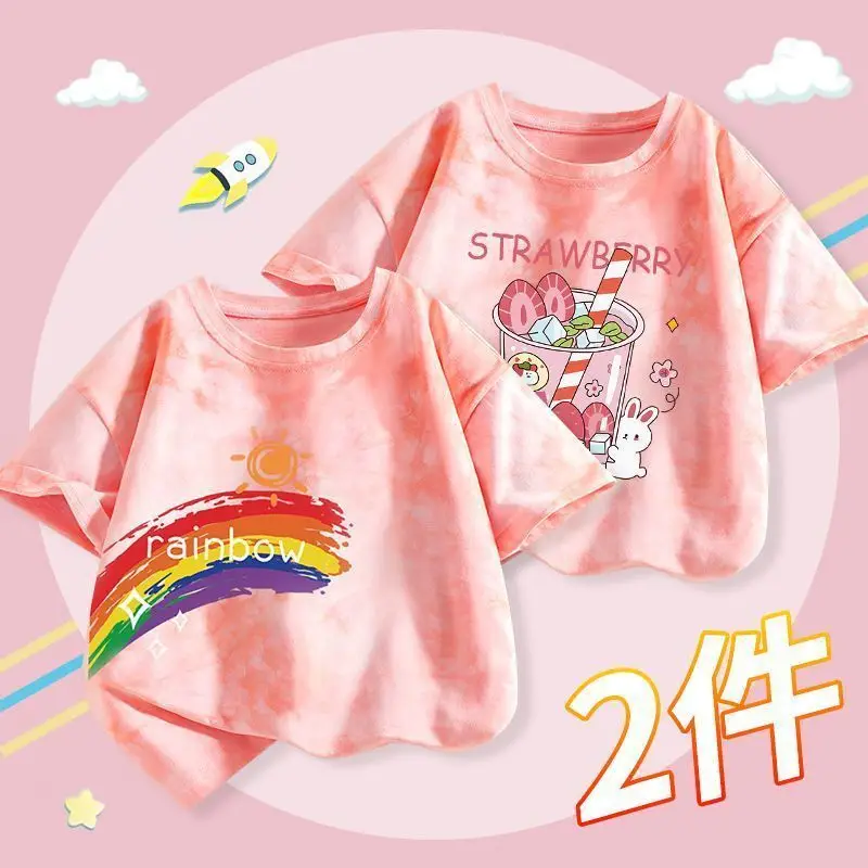 Boys Tie-Dye T-Shirt 2025 Summer Short Sleeve