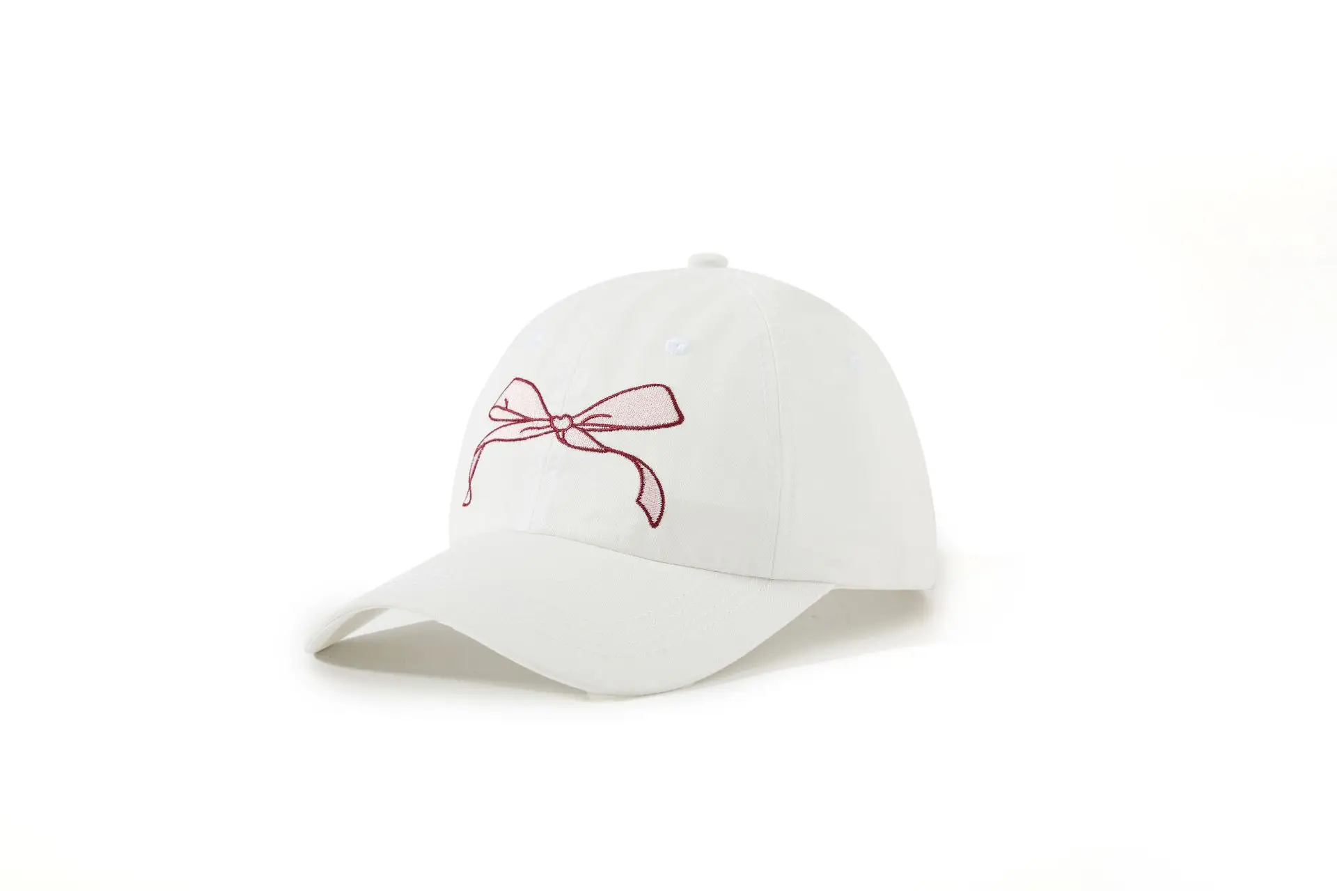 Black Bow Embroidered Baseball Cap for Girls — feature 1