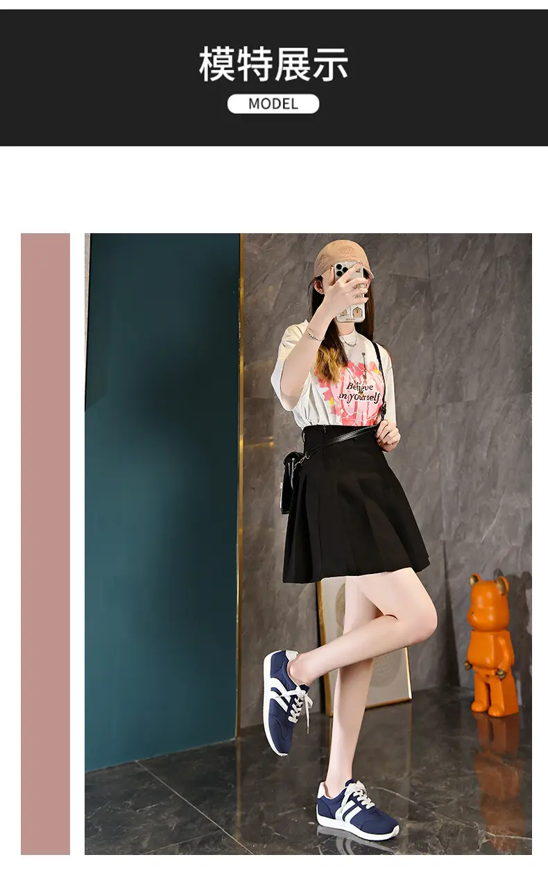 Spring 2025 New Korean Style White Shoes sneaker Women's Thick Sole Increased Casual Internet Celebrity Hot Daddy Forrest Gump Shoes — feature 11