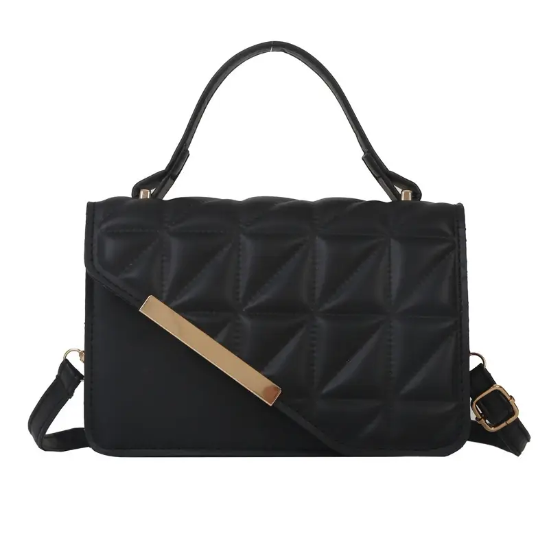 Women's Black Textured Shoulder Crossbody Bag 2025 - Image 10