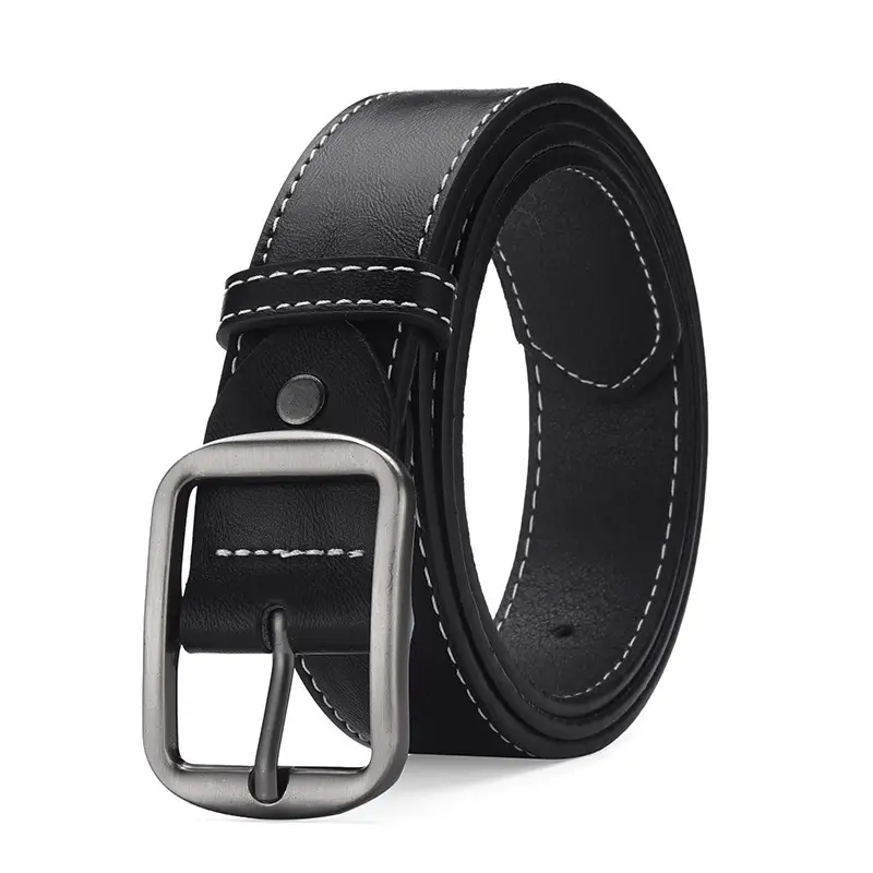 Men Black Pin Buckle Belt Casual Wear - Image 7