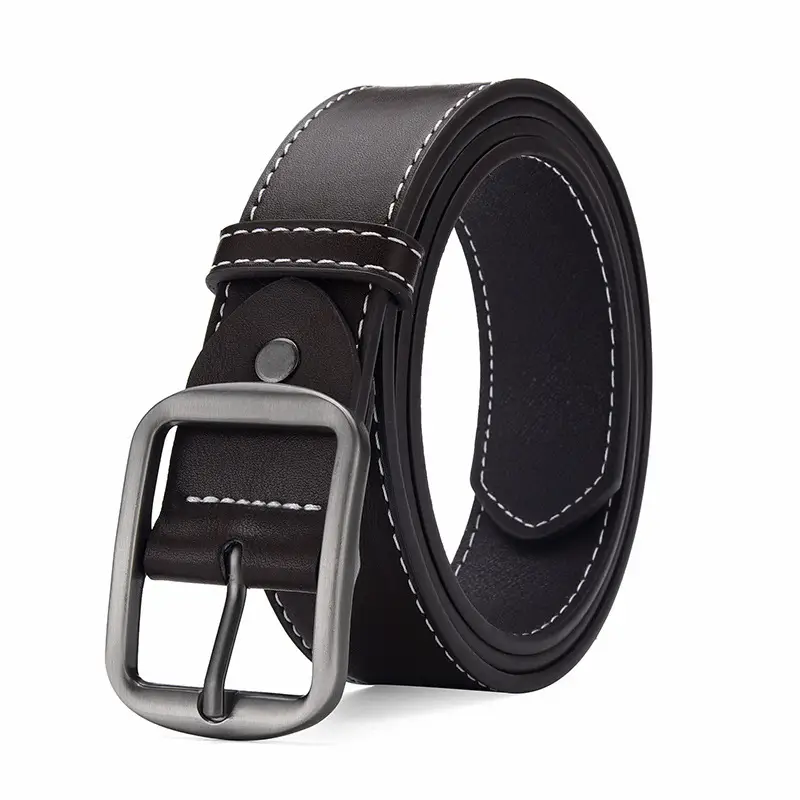 Men Black Pin Buckle Belt Casual Wear - Image 2