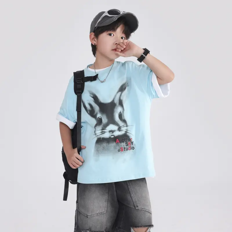 Boys Cotton Cartoon T-Shirt 2026 Summer Loose Fit - Image 4