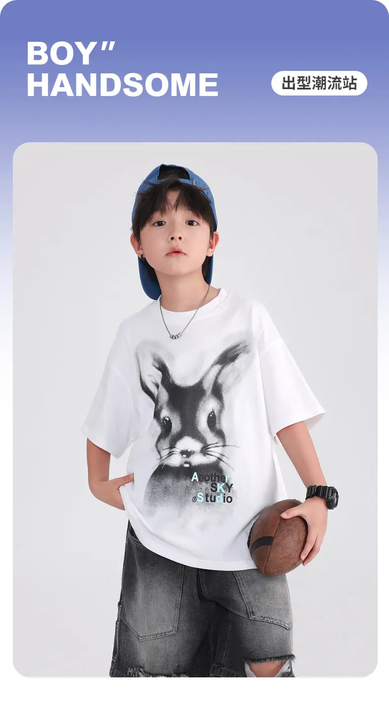 Boys Cotton Cartoon T-Shirt 2026 Summer Loose Fit — feature 1