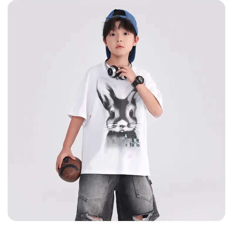 Boys Cotton Cartoon T-Shirt 2026 Summer Loose Fit — feature 11