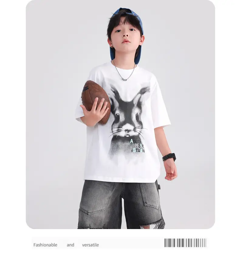 Boys Cotton Cartoon T-Shirt 2026 Summer Loose Fit — feature 9