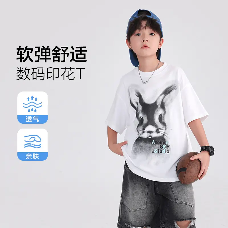 Boys Cotton Cartoon T-Shirt 2026 Summer Loose Fit - Image 2