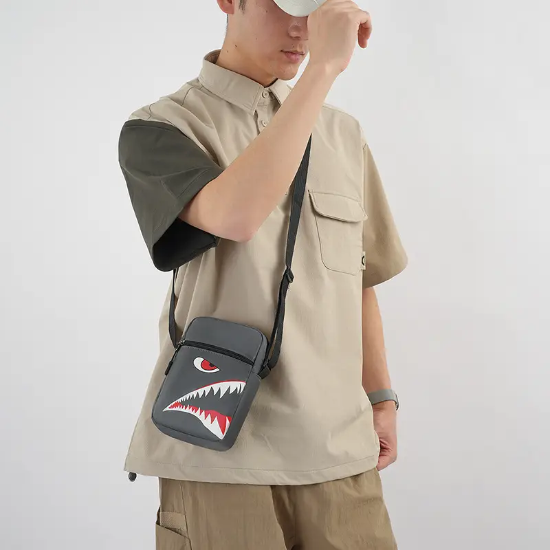 Men's Cartoon Crossbody Bag Waterproof Lightweight