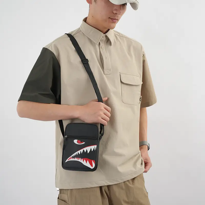 Men's Cartoon Crossbody Bag Waterproof Lightweight