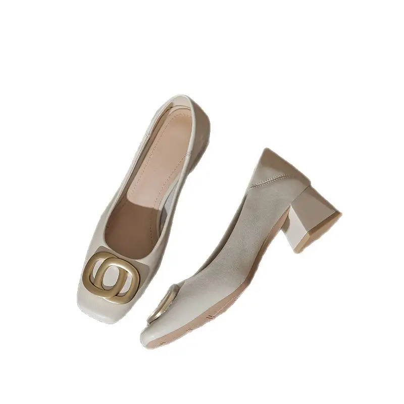 Women Chunky Heel Flat Shoes White Summer 2026 - Image 6