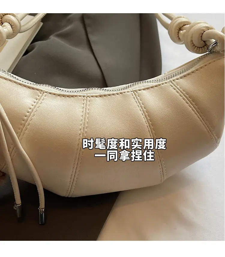 Women's Yellow Leather Shoulder Bag with Doll Keychain — feature 2