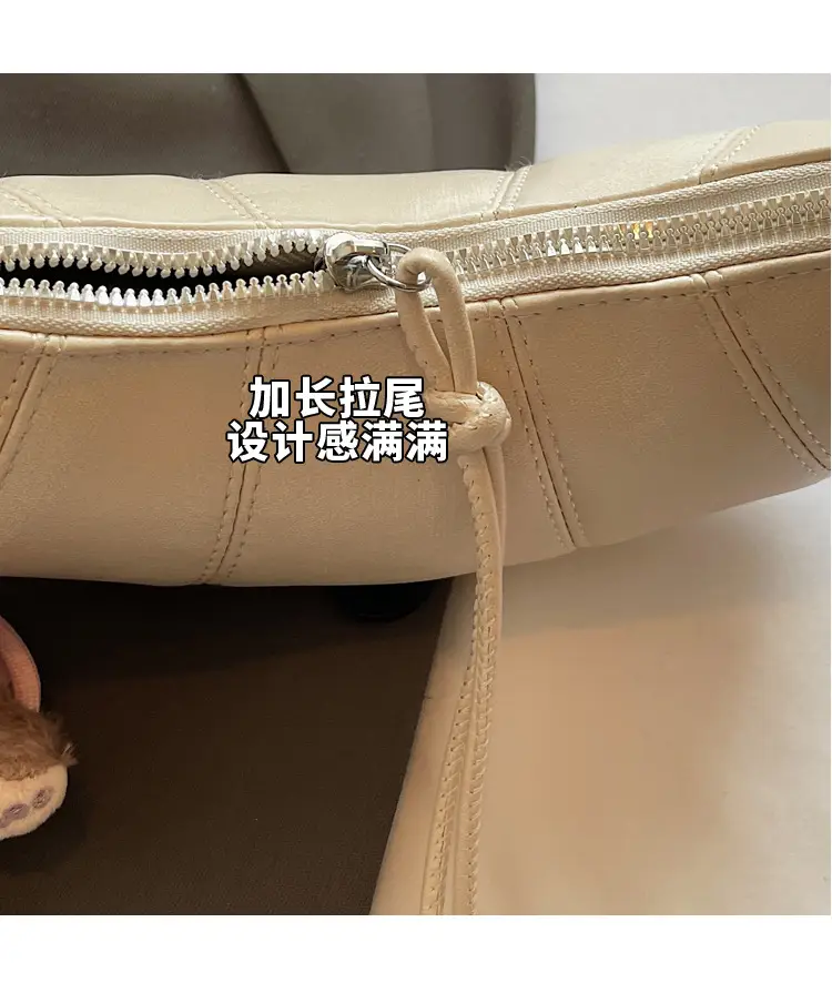Women's Yellow Leather Shoulder Bag with Doll Keychain — feature 6
