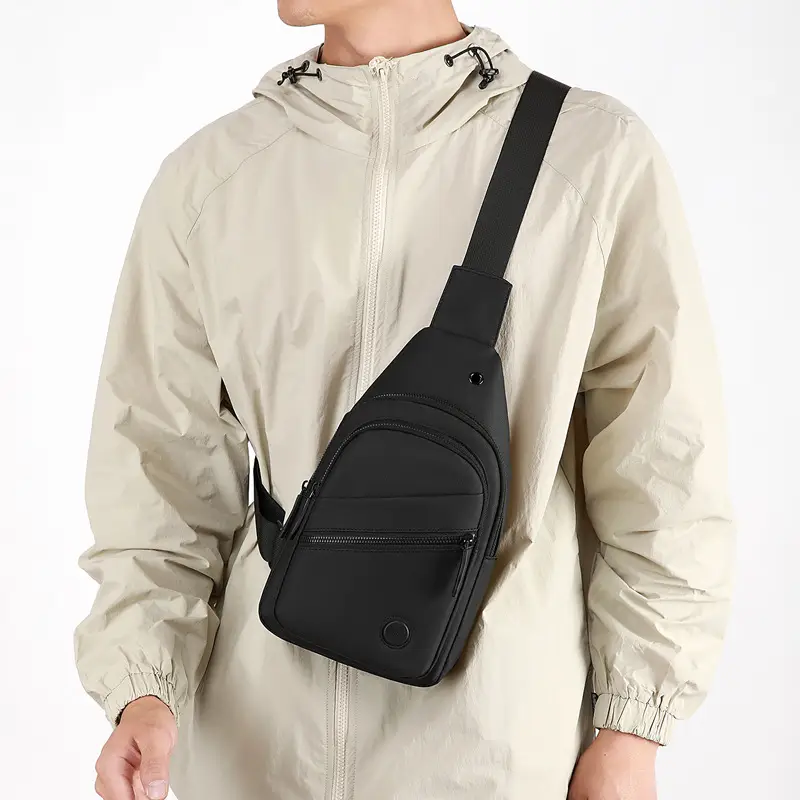 Men's Black Nylon Crossbody Bag 2025 Spring - Image 6
