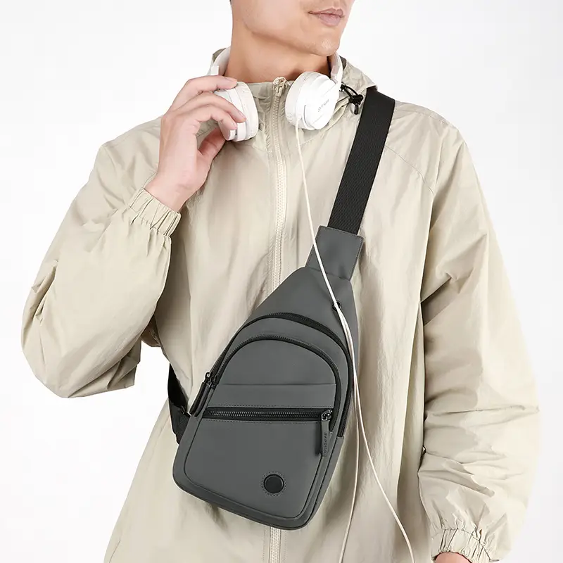Men's Black Nylon Crossbody Bag 2025 Spring - Image 7