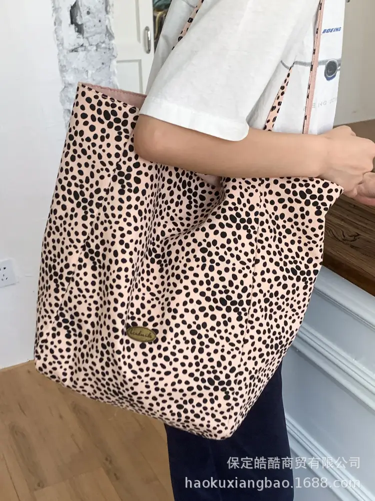 Women Canvas Tote Bag Pink 2025 Summer Large Capacity - Image 7