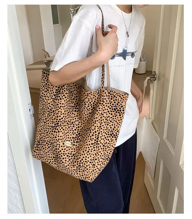 Women Canvas Tote Bag Pink 2025 Summer Large Capacity — feature 11